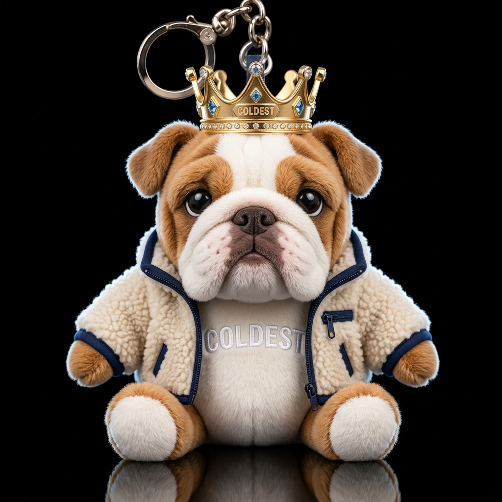 Queen Bubbles the Bulldog water bottle design
