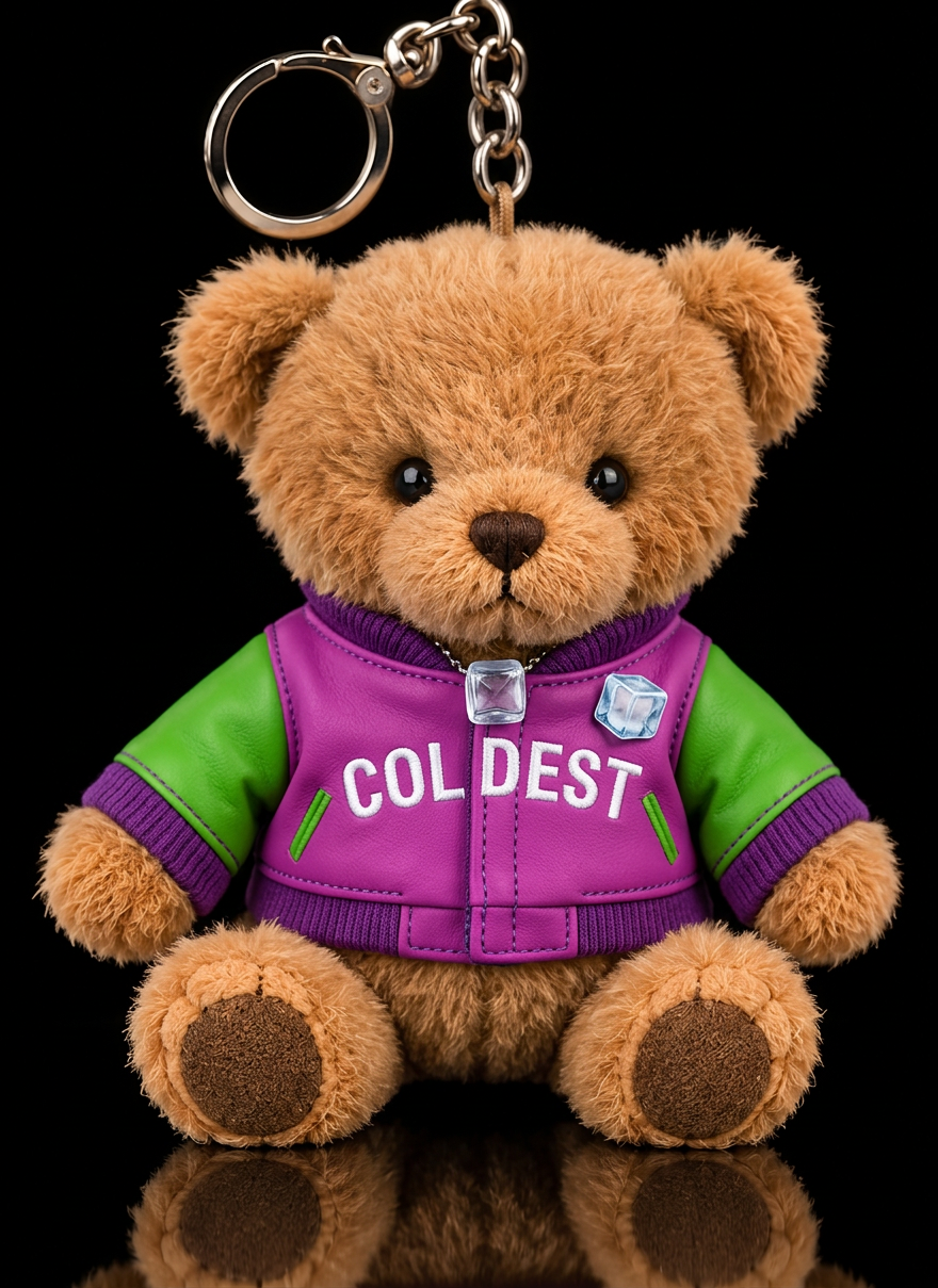 Chilly the bear water bottle design