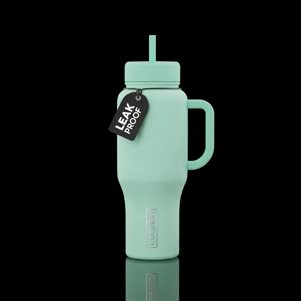 Tumbler in flat pastel chalk color water bottle design
