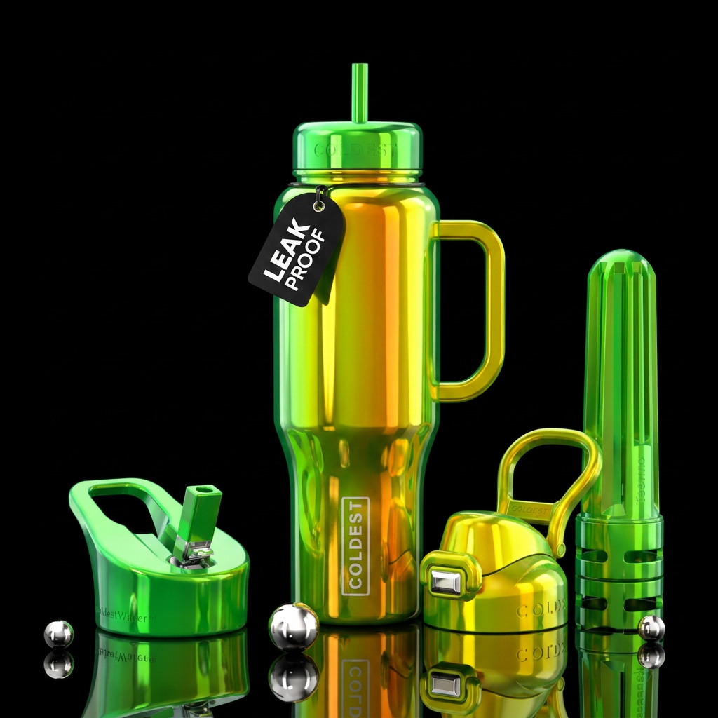 Antifreeze sheen color, high gloss water bottle design