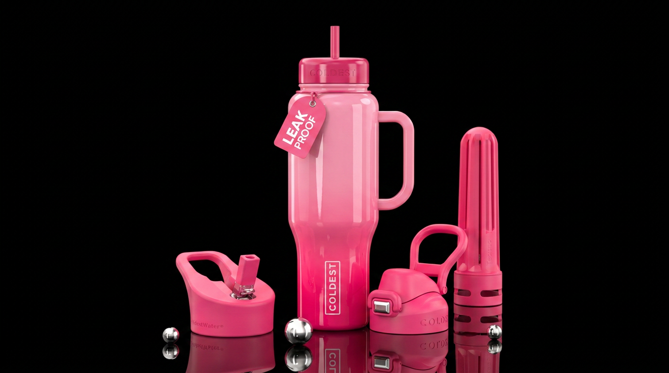 Flamingo pink bottle color,ombre,glossy water bottle design
