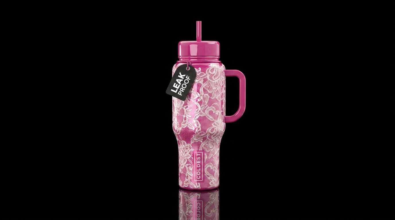 Pantone love potion bottle color, pearlescent Chan... water bottle design
