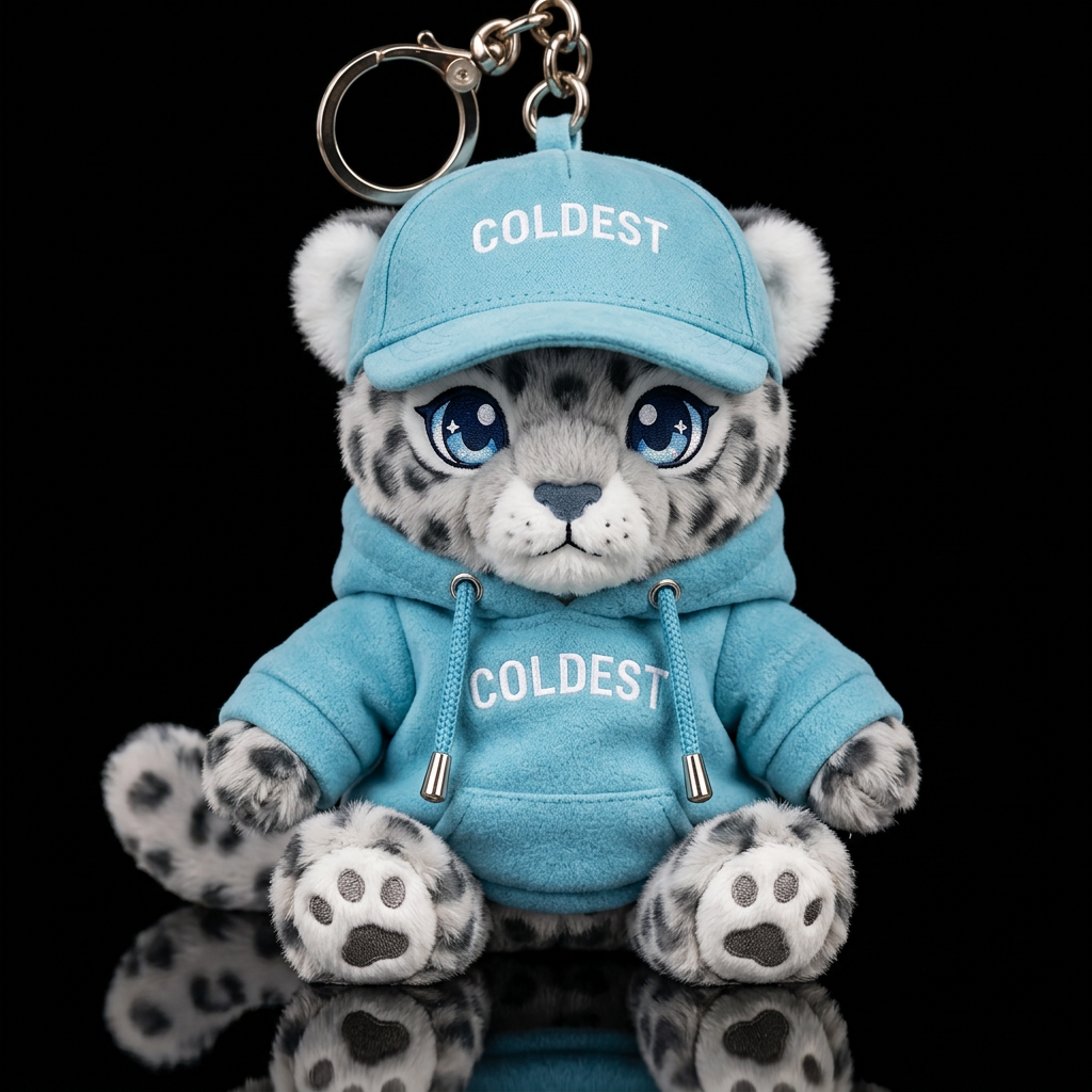 Elsa the Snow Leopard water bottle design
