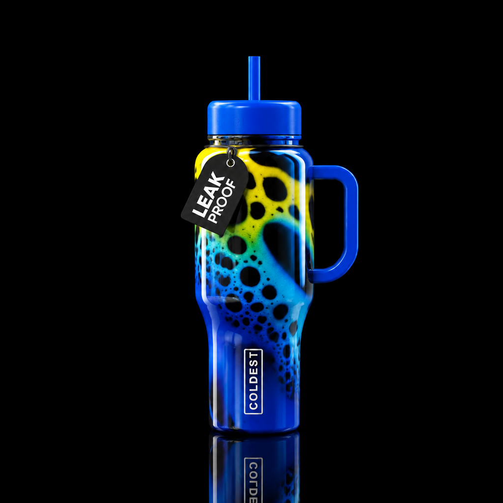 Dyeing dart frog colors,ombre,high gloss water bottle design