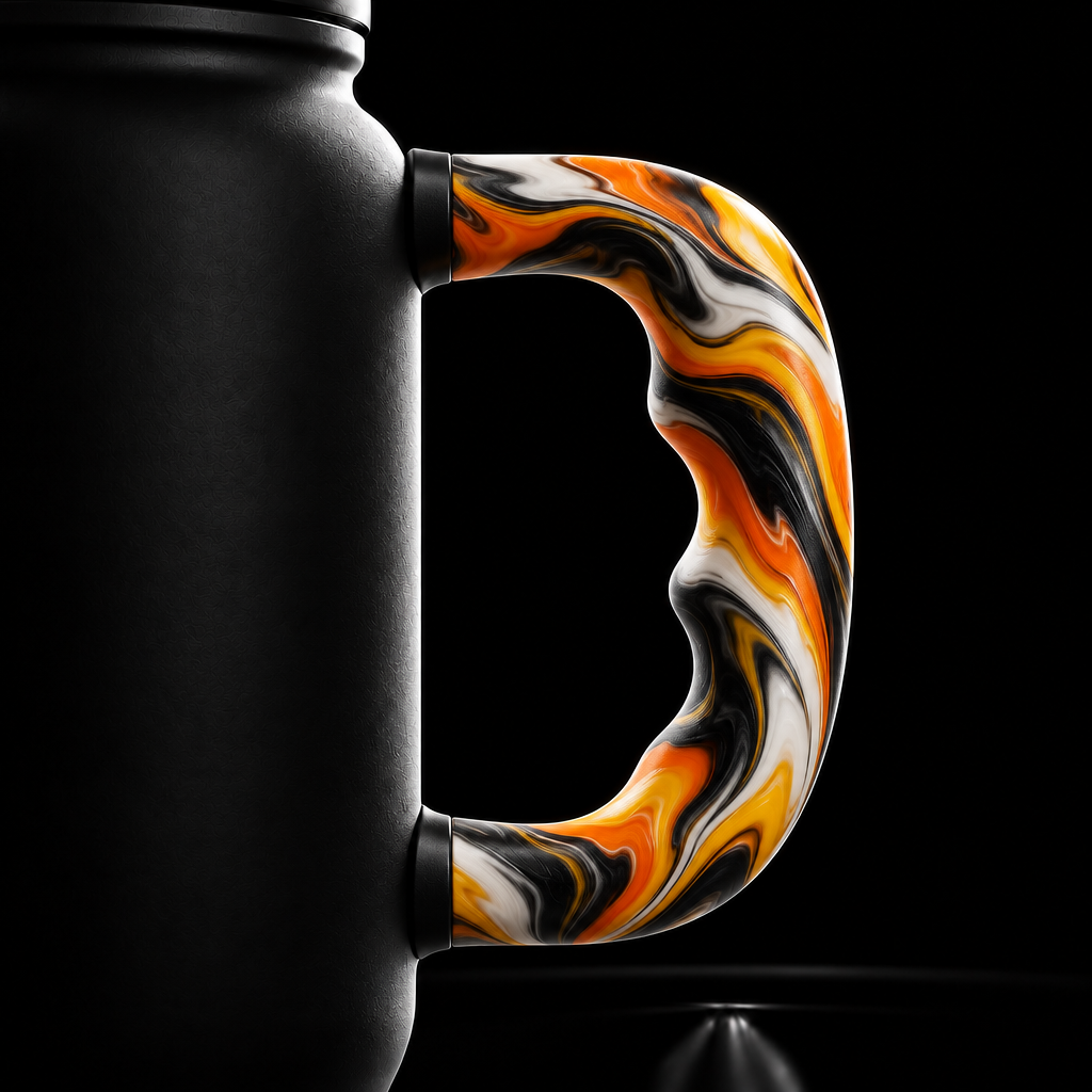 October Swirl water bottle design
