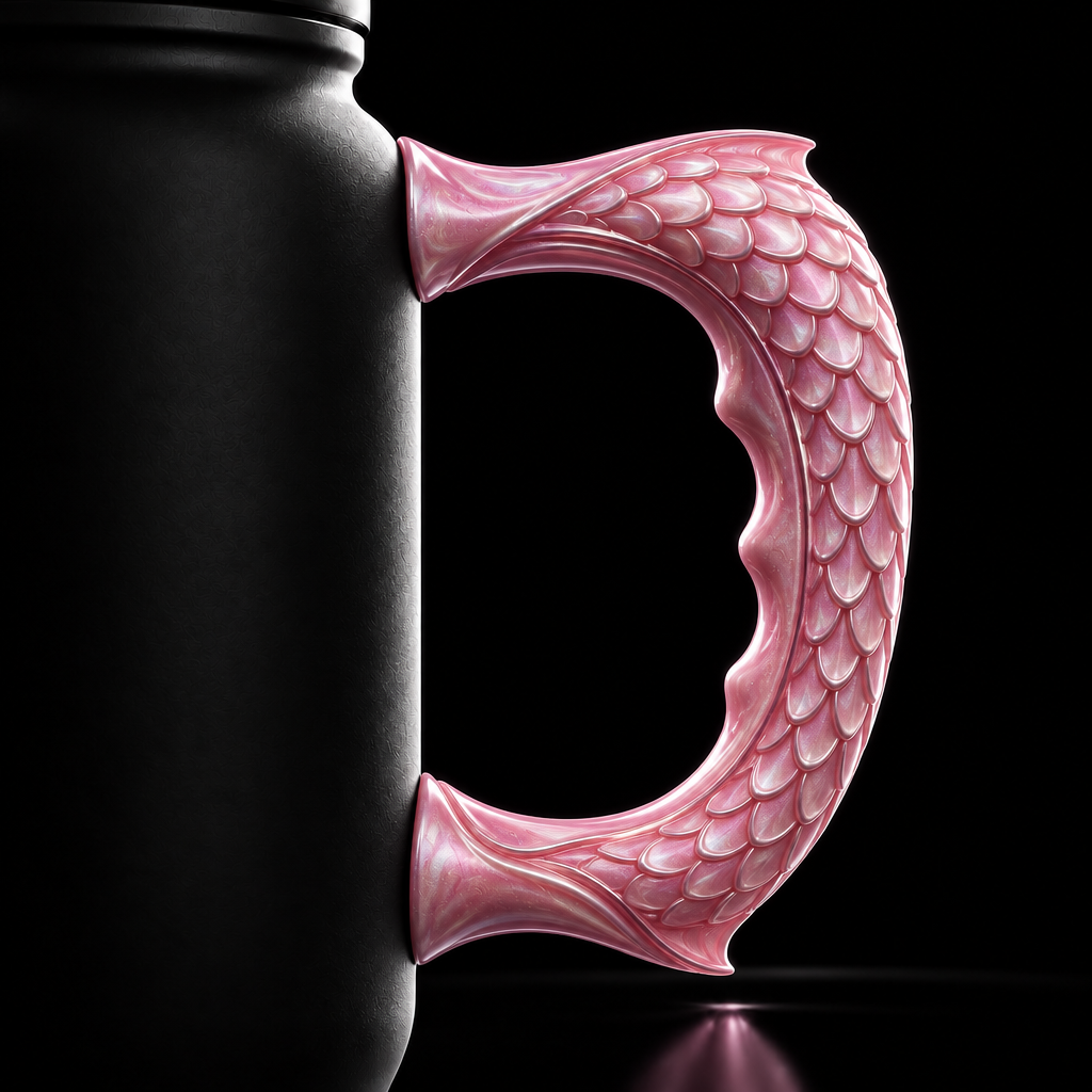 Pink Mermaid water bottle design