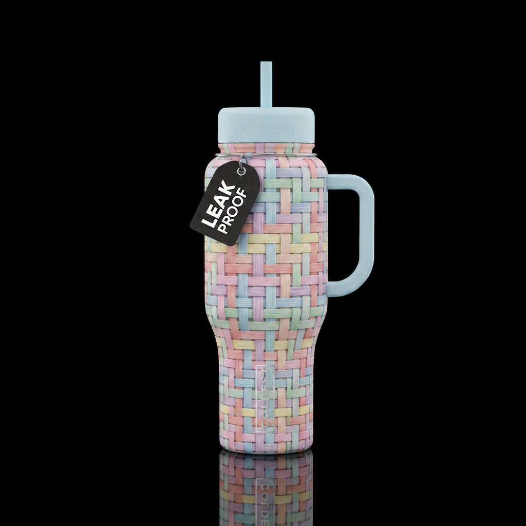 I wanna make a beautiful pastel basket weave with ... water bottle design