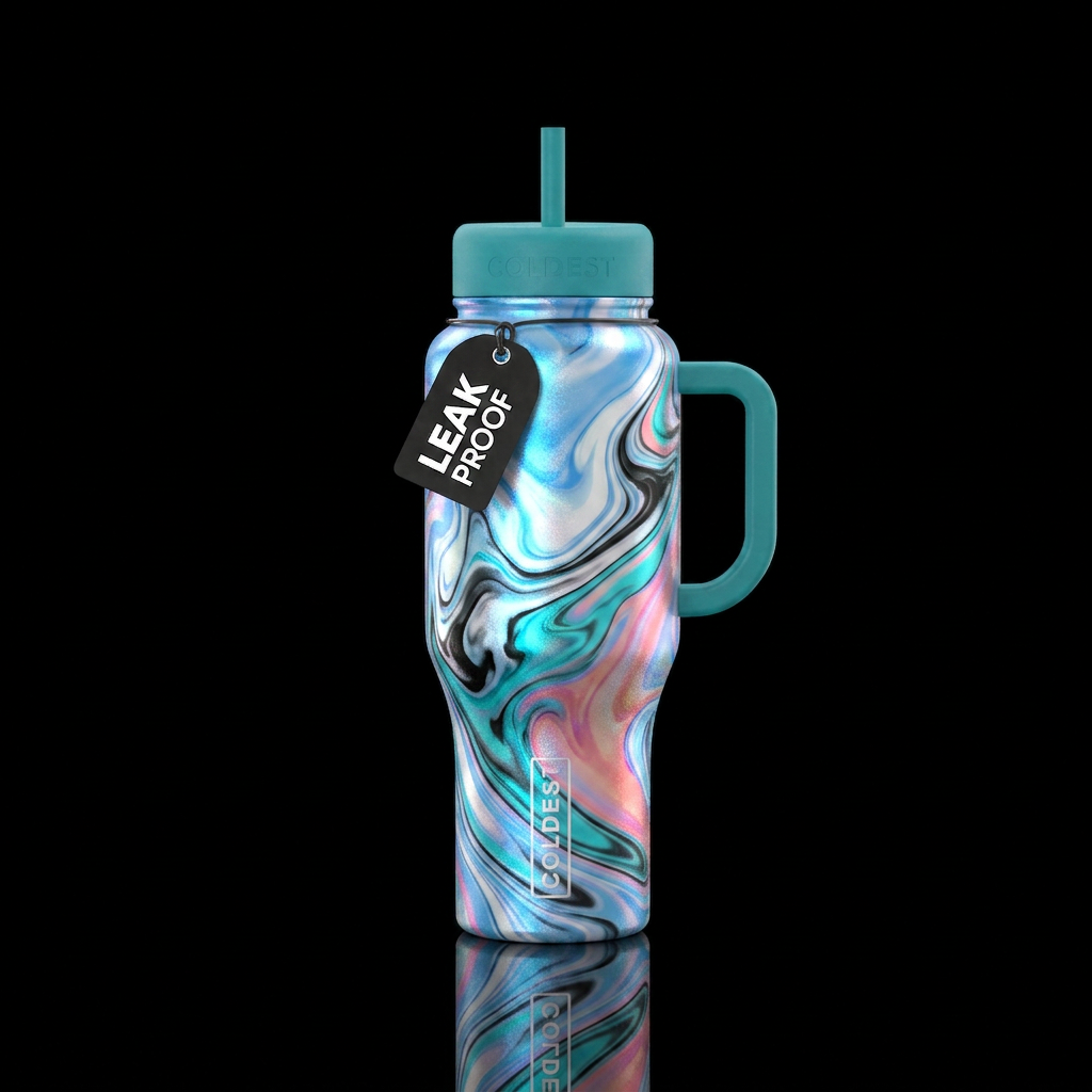 I wanna create a beautiful sky blue mix with white... water bottle design
