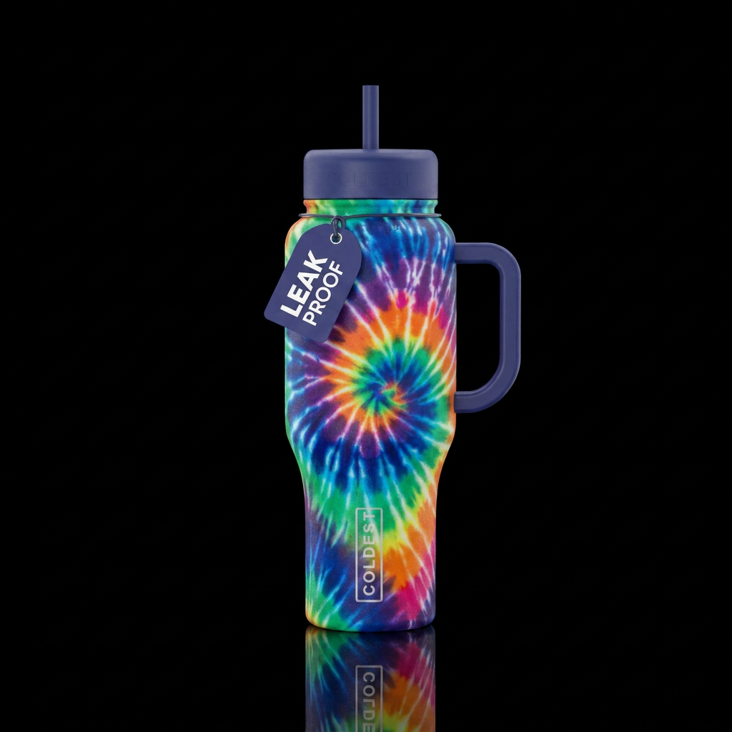 All tie-dye everywhere water bottle design