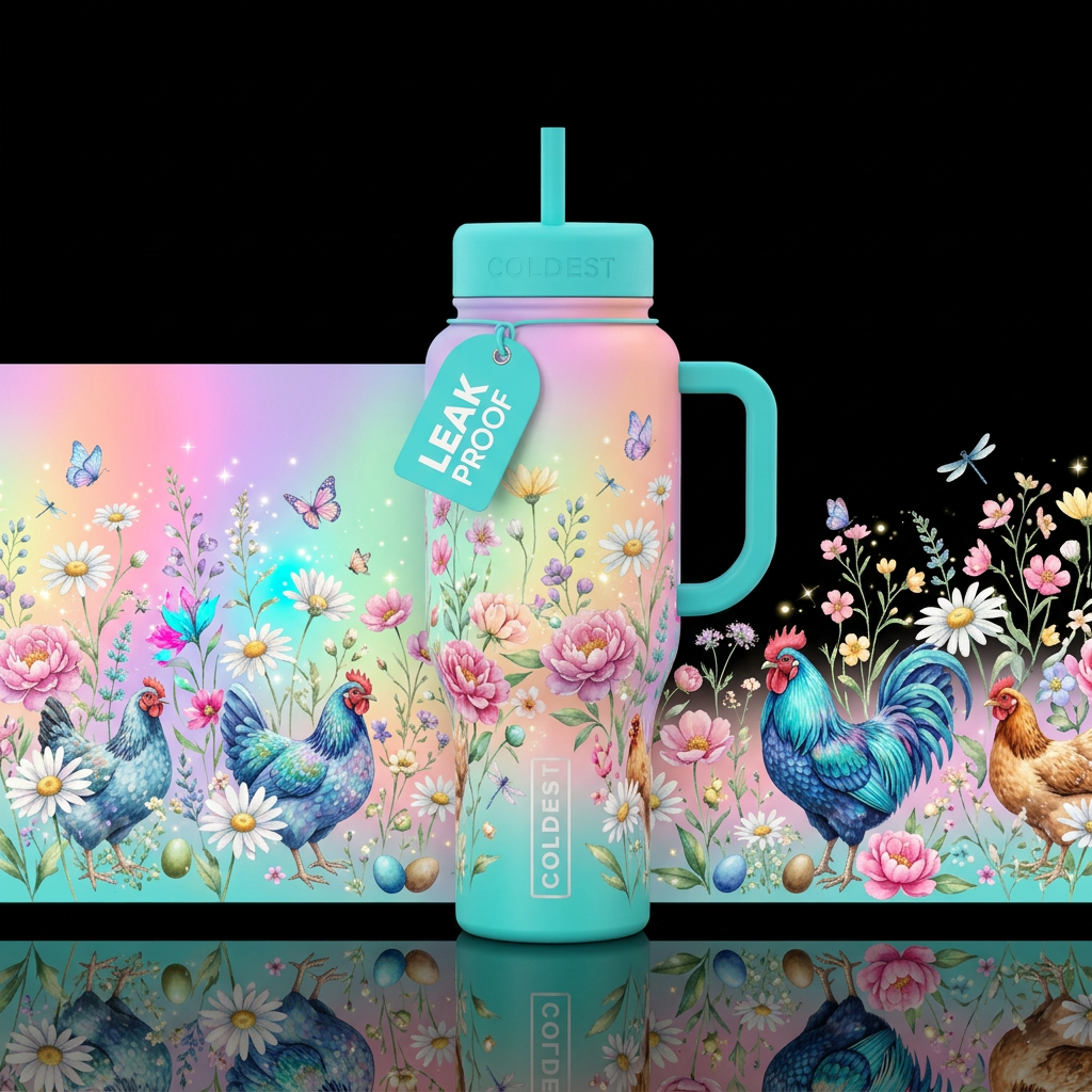 Create an absolutely breathtaking, one-of-a-kind s... water bottle design