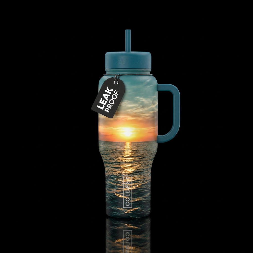 Chasing Sunset water bottle design