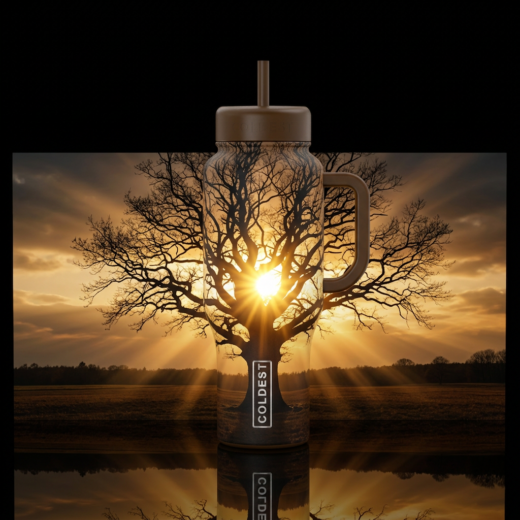 Golden Roots water bottle design