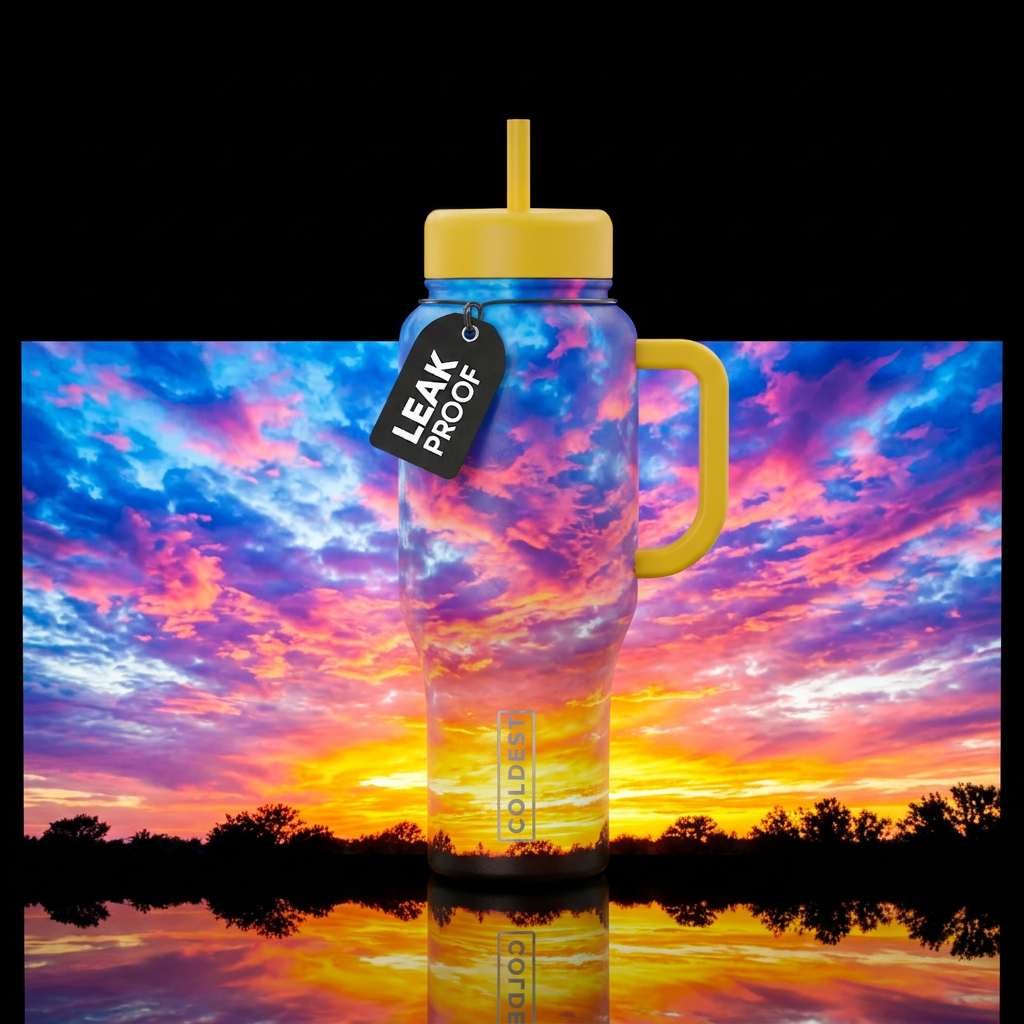 Inferno Afterglow water bottle design