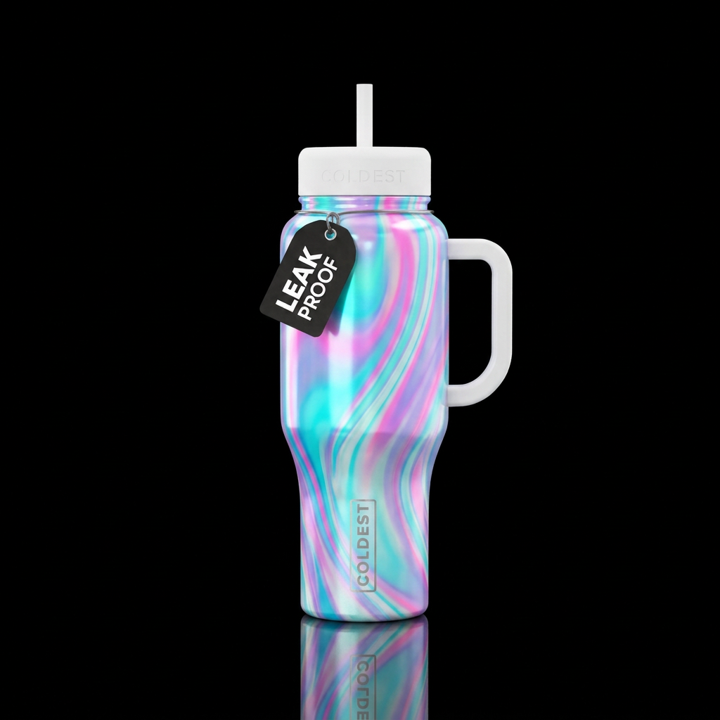 Cotton Candy water bottle design