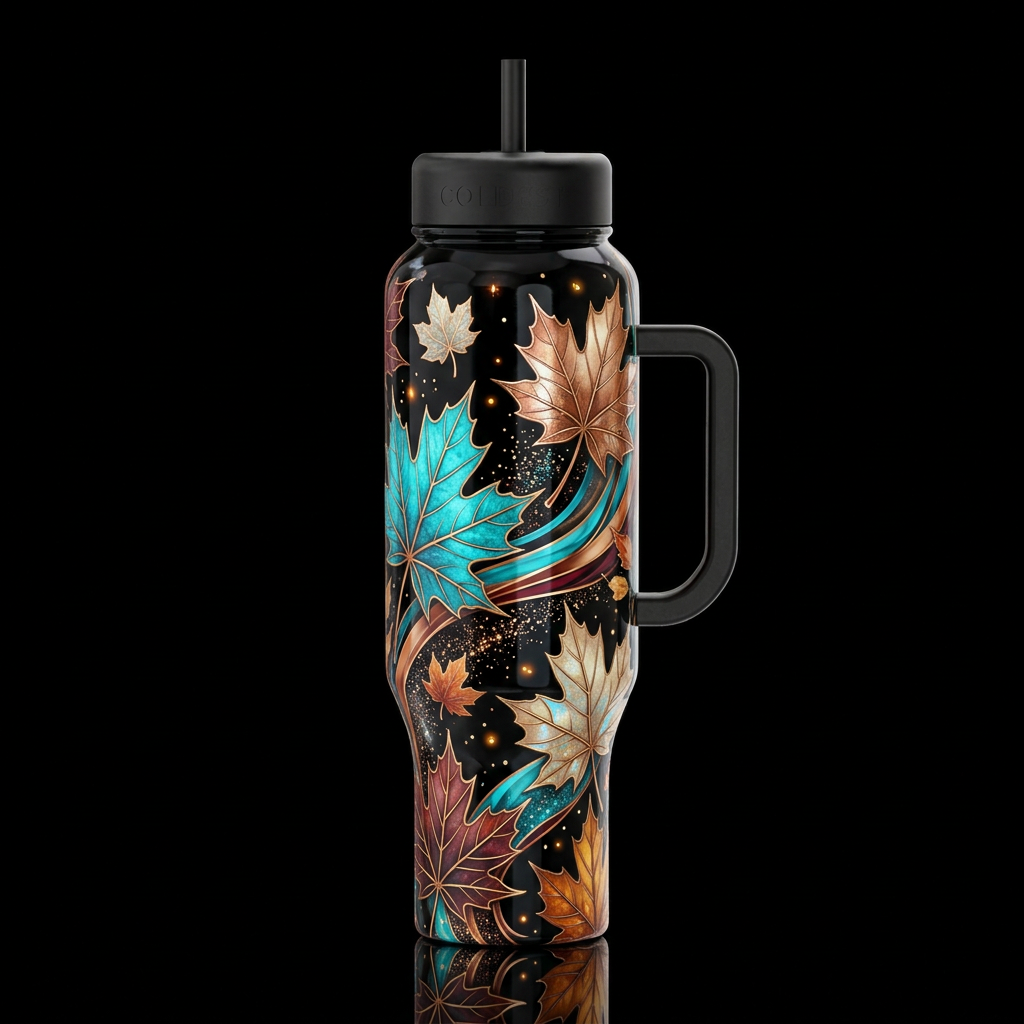Leaves of Fall water bottle design
