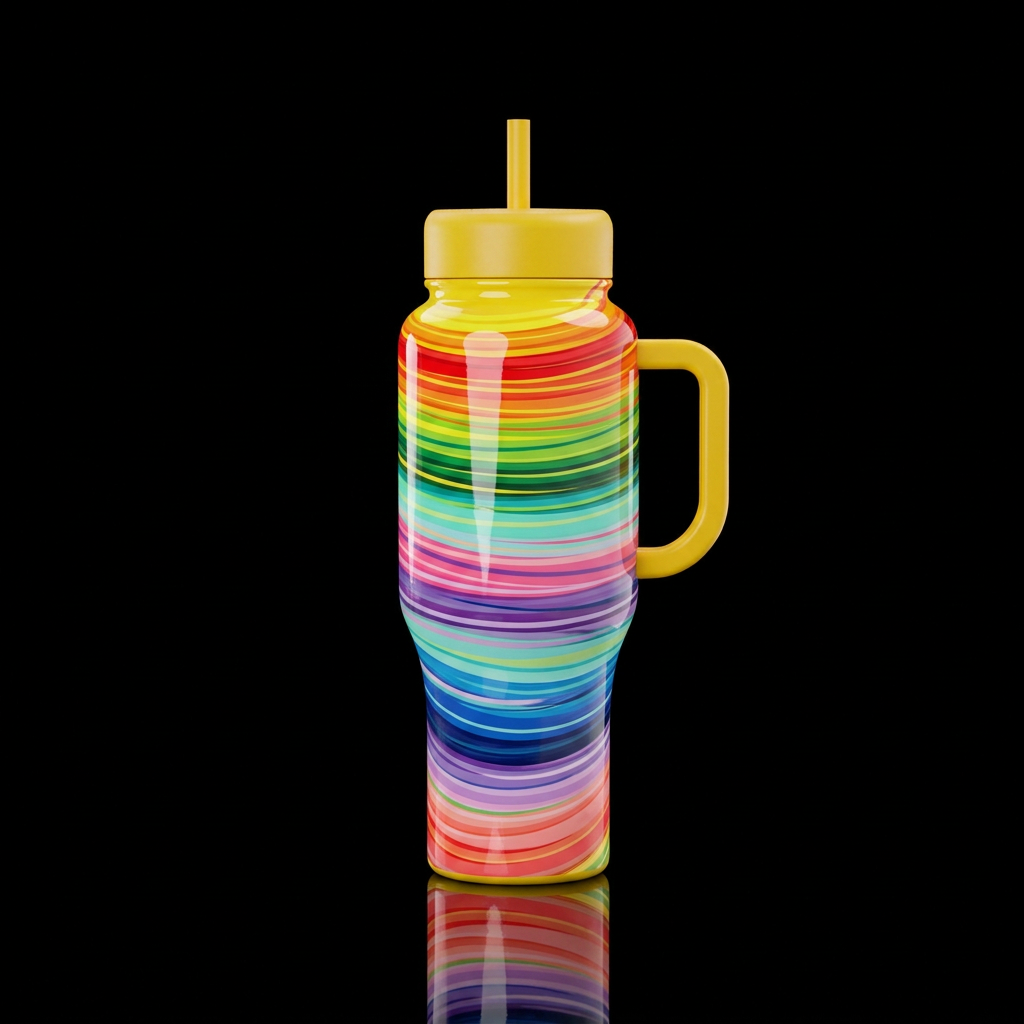 Color Me Happy water bottle design