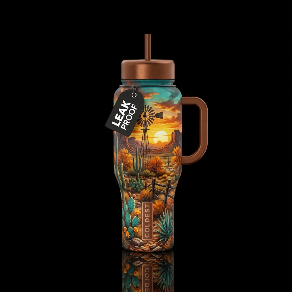 Prairie Sunset water bottle design
