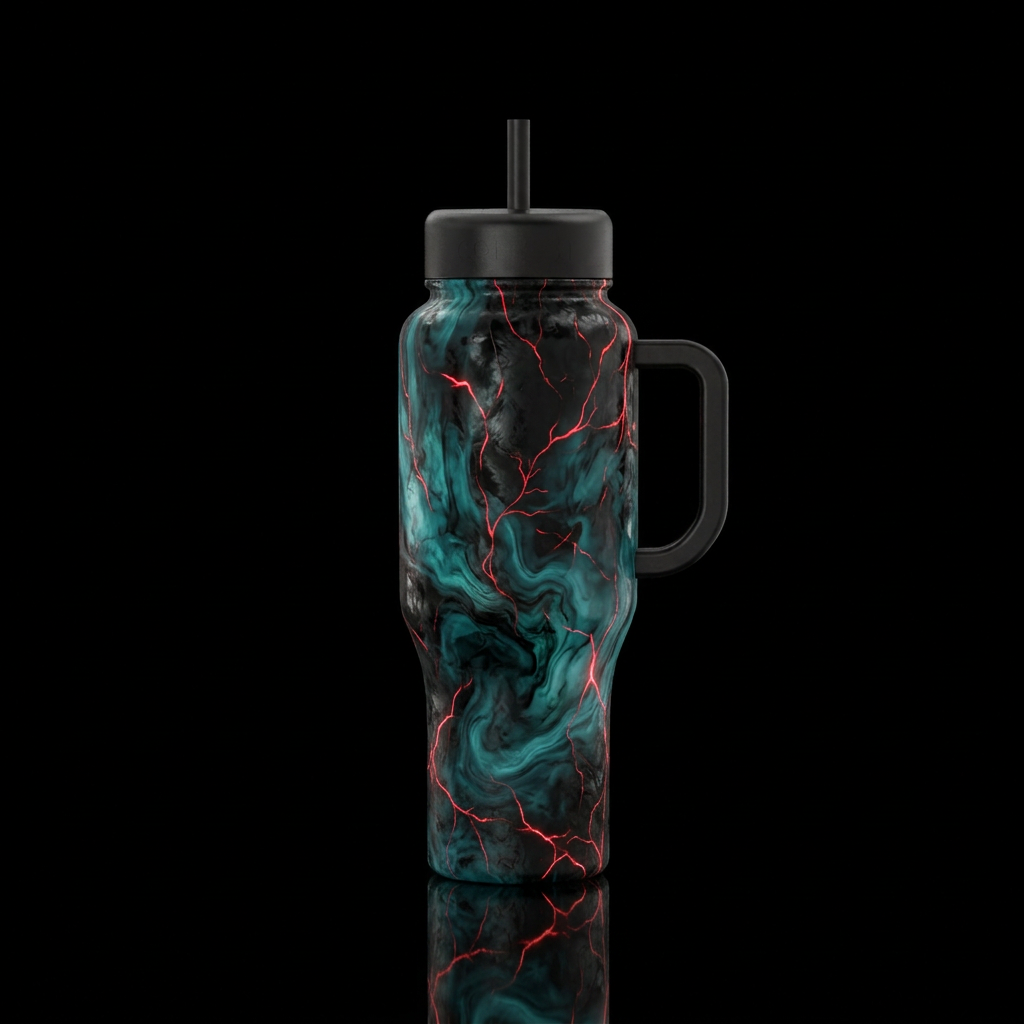 Midnight Voltage water bottle design