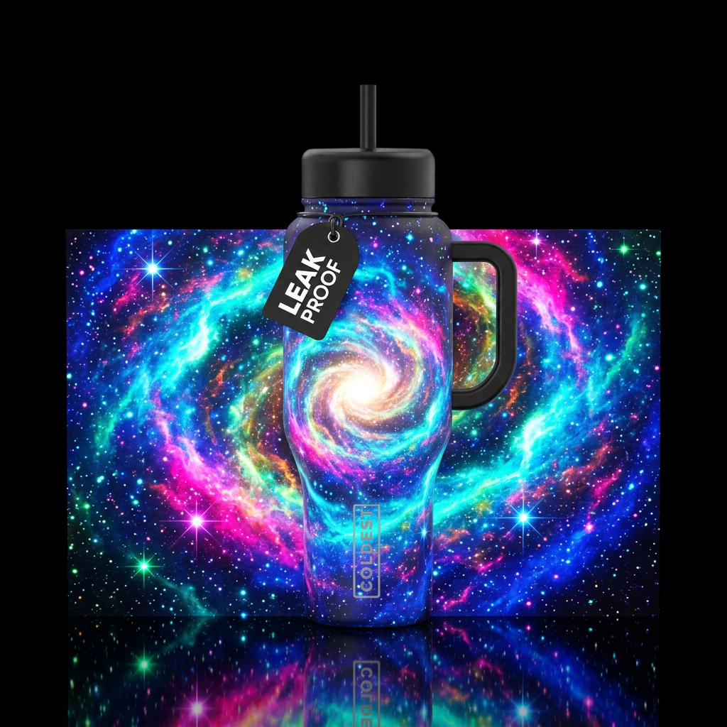 Milky Way Glow water bottle design