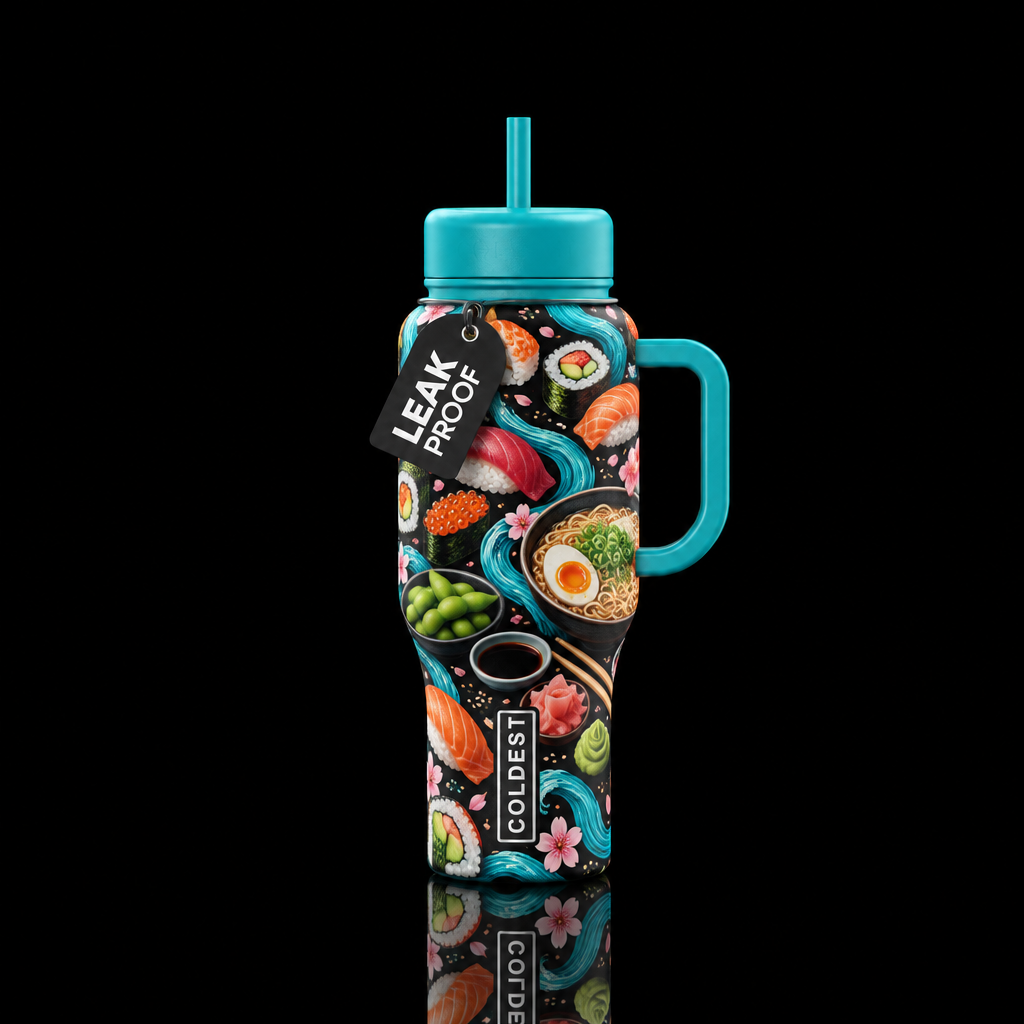 Sushi Swirl water bottle design