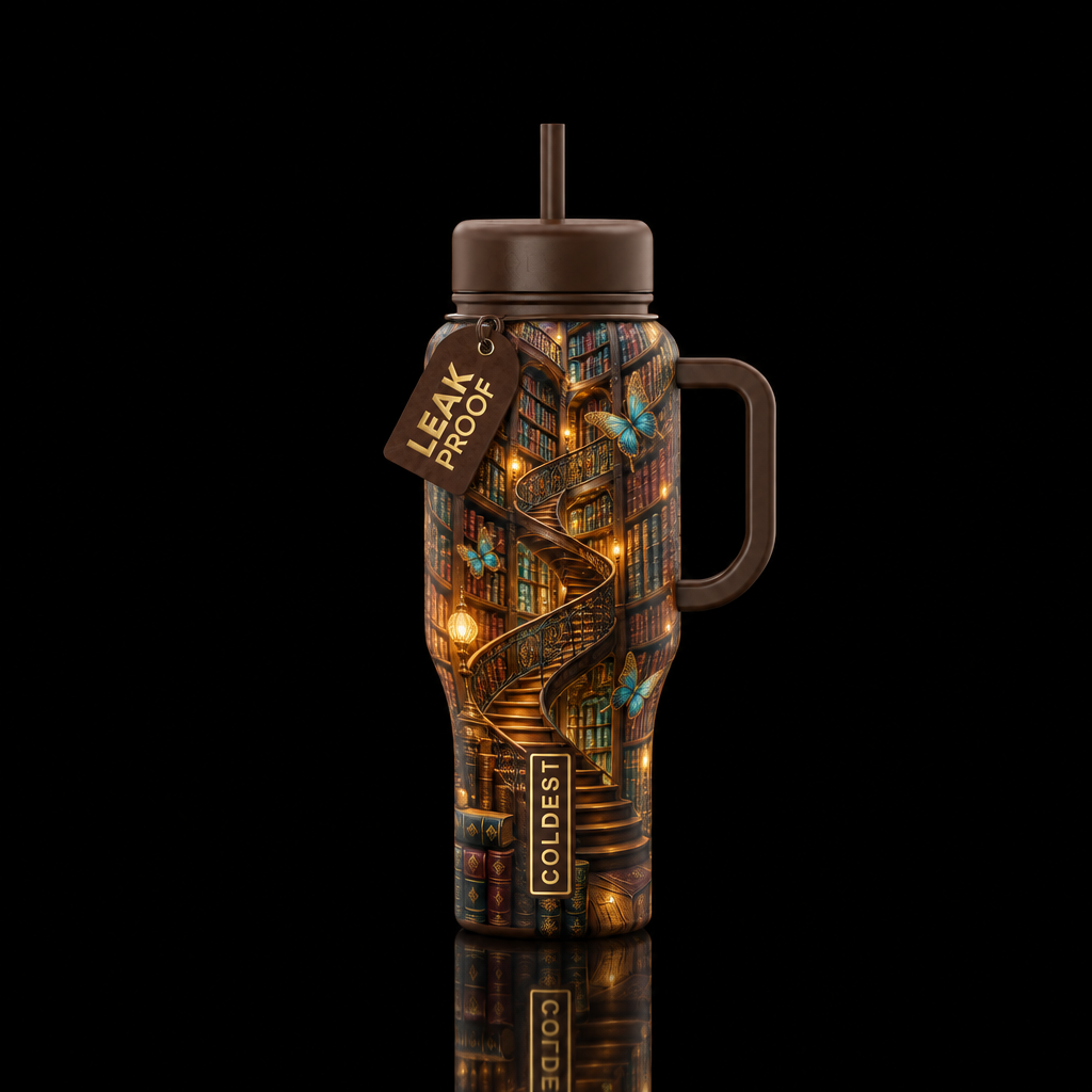 Glided Library water bottle design