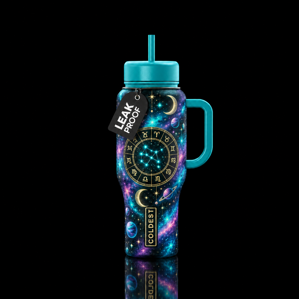 Zodiac After Dark Glowie water bottle design