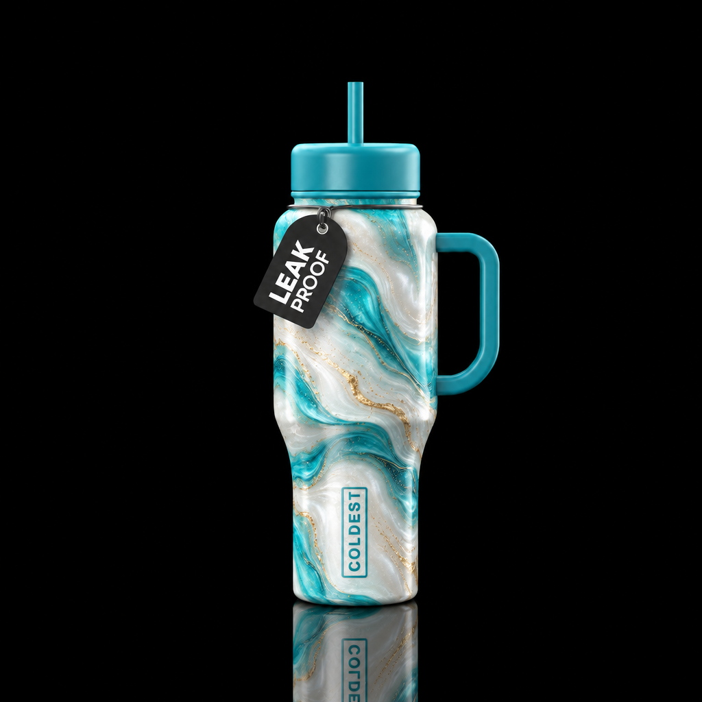 Marble Opal water bottle design