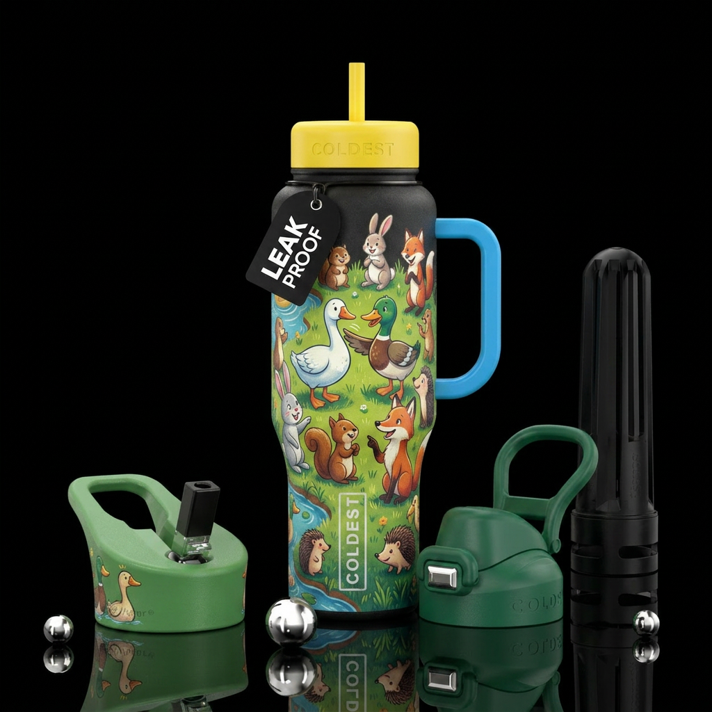 The game duck duck goose, give me a lot of differe... water bottle design