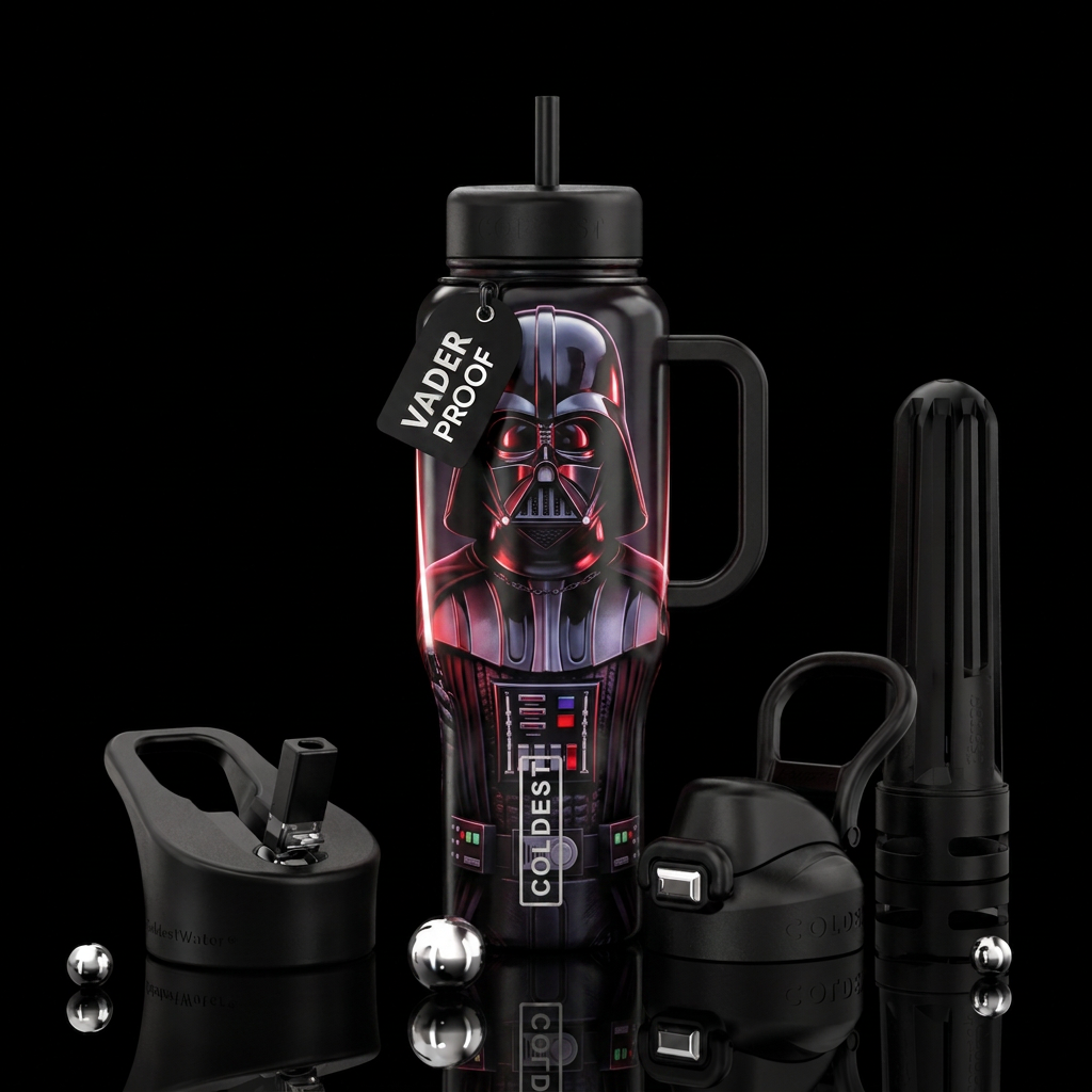 Darth Vader water bottle design