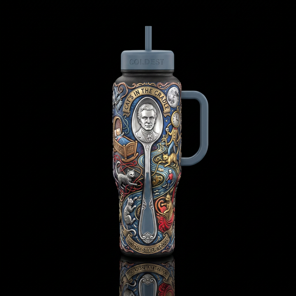 Cats in the cradle, Silver spoon water bottle design