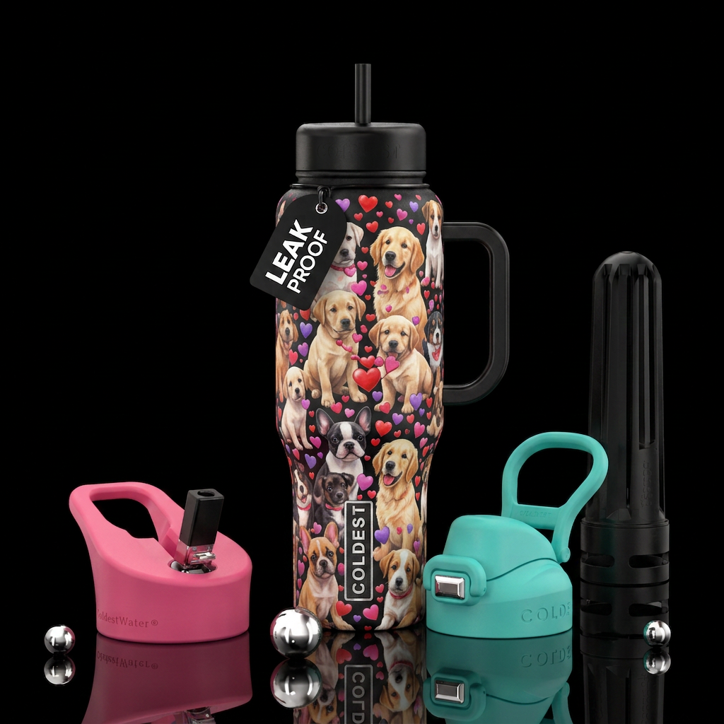 Puppy love water bottle design