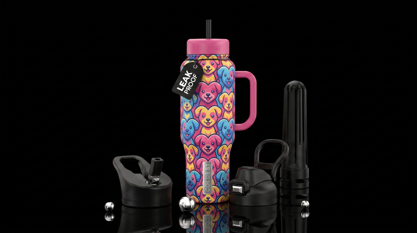 Puppy love water bottle design