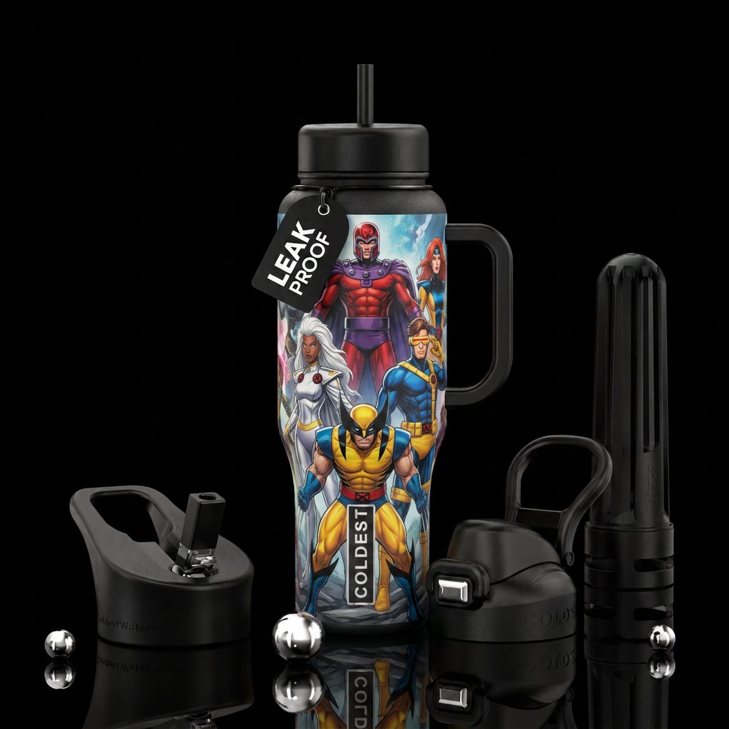 X-Men water bottle design