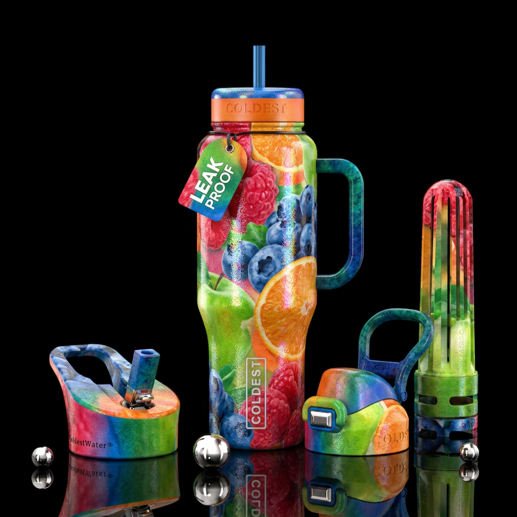 Scratch and sniff water bottle design