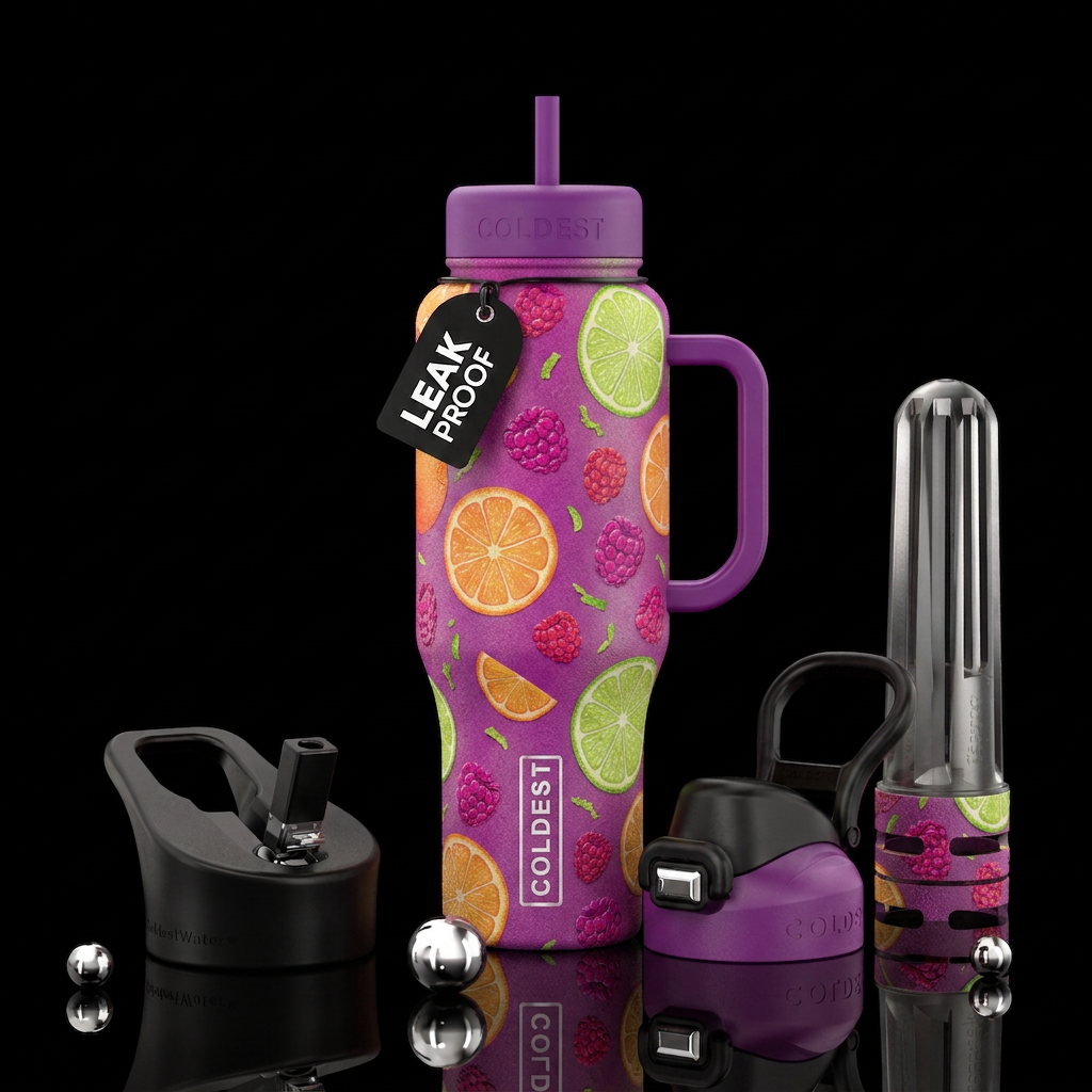 Scratch and sniff water bottle design