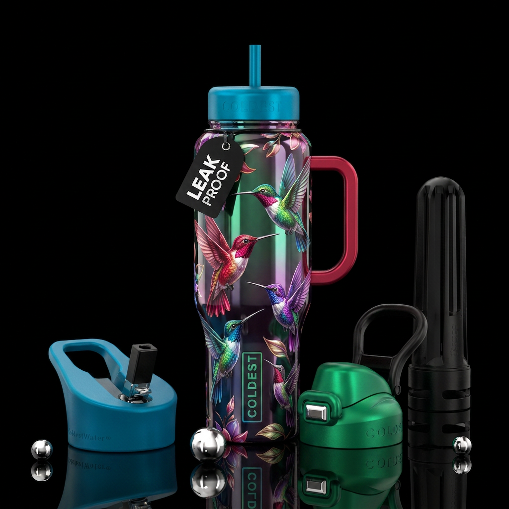 Hummingbirds water bottle design