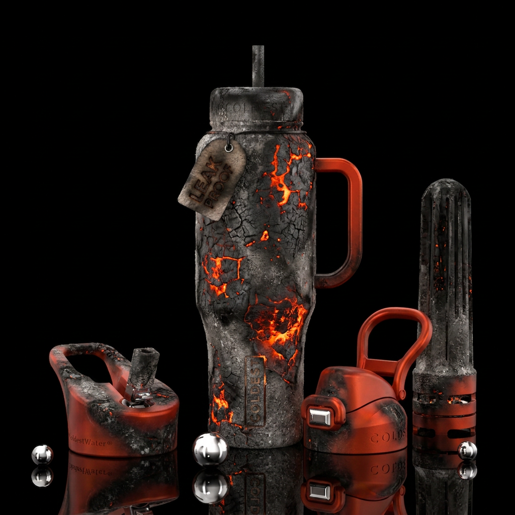 Burn it to the ground water bottle design