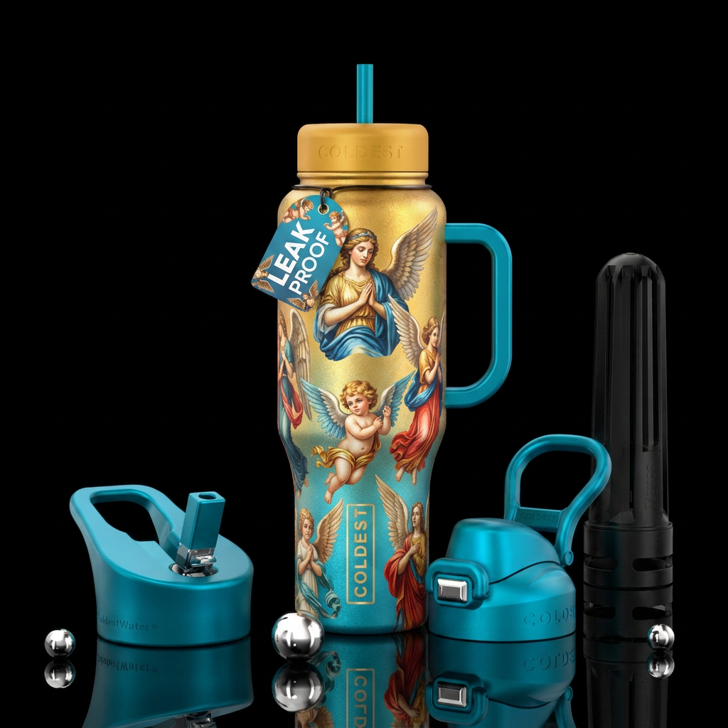 Angels water bottle design