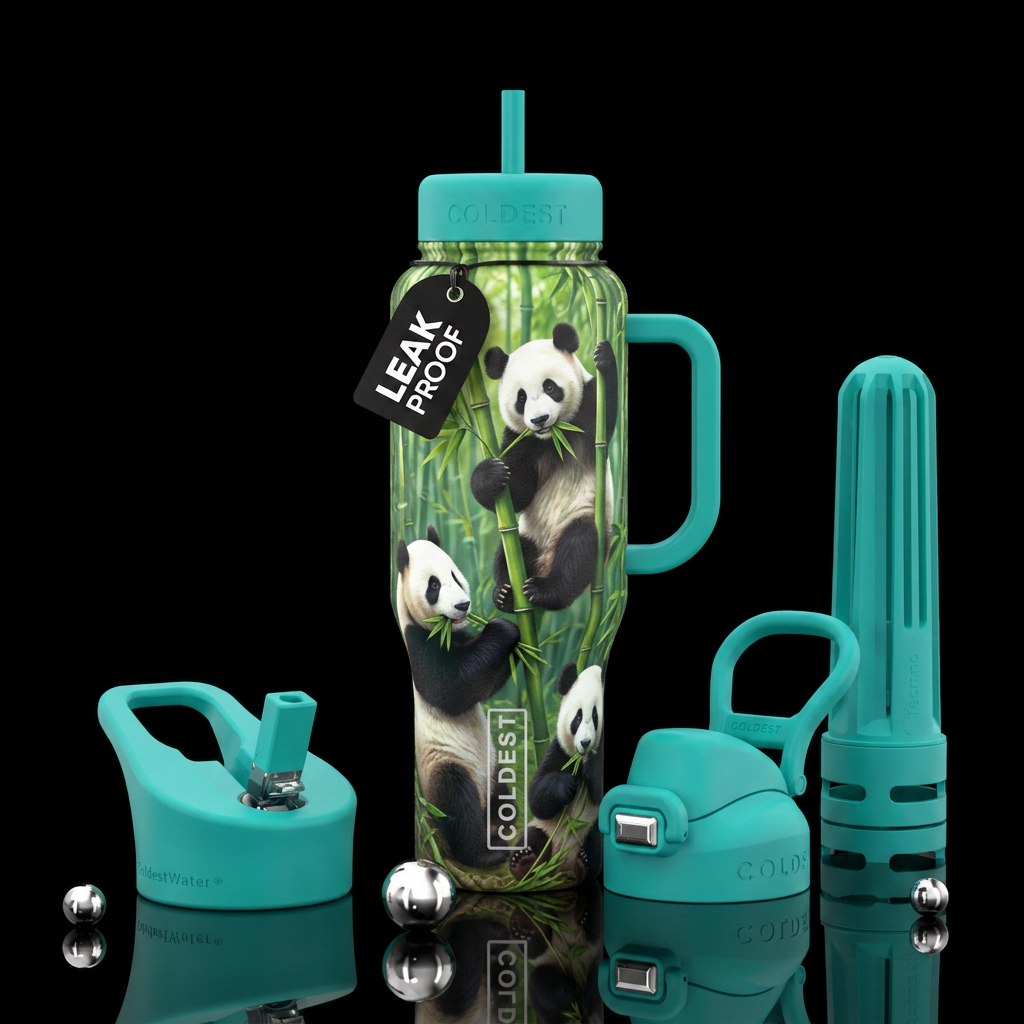 Panda water bottle design