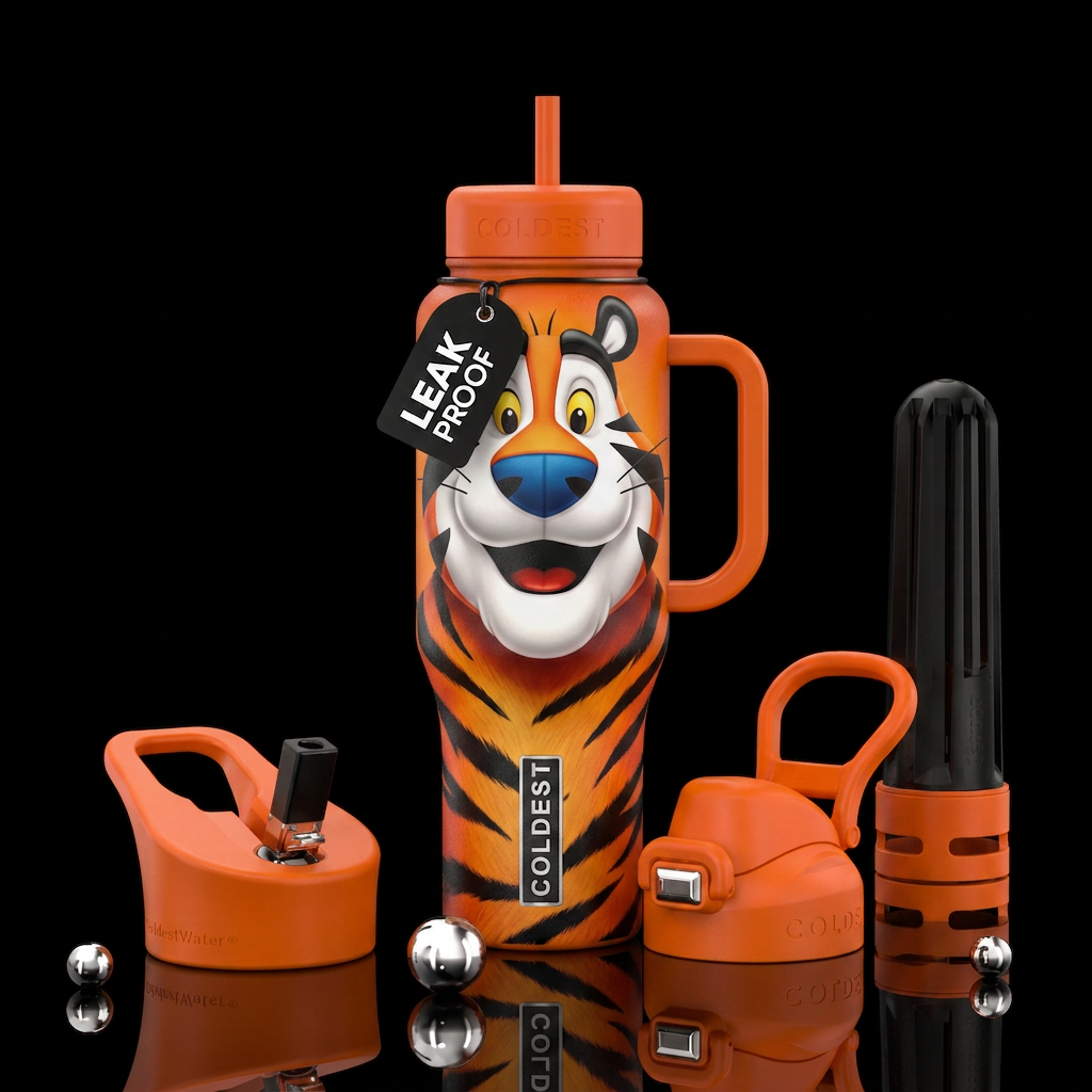 Tony the Tiger water bottle design