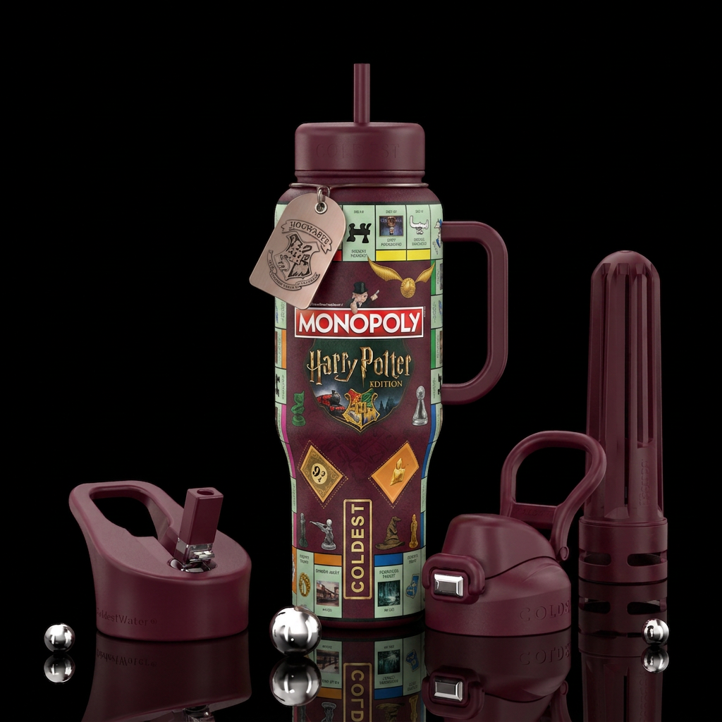 Monopoly Harry Potter Edition Board Game water bottle design