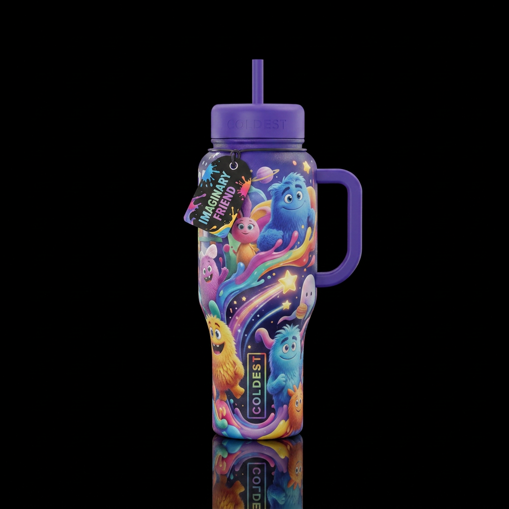 The movie IF water bottle design