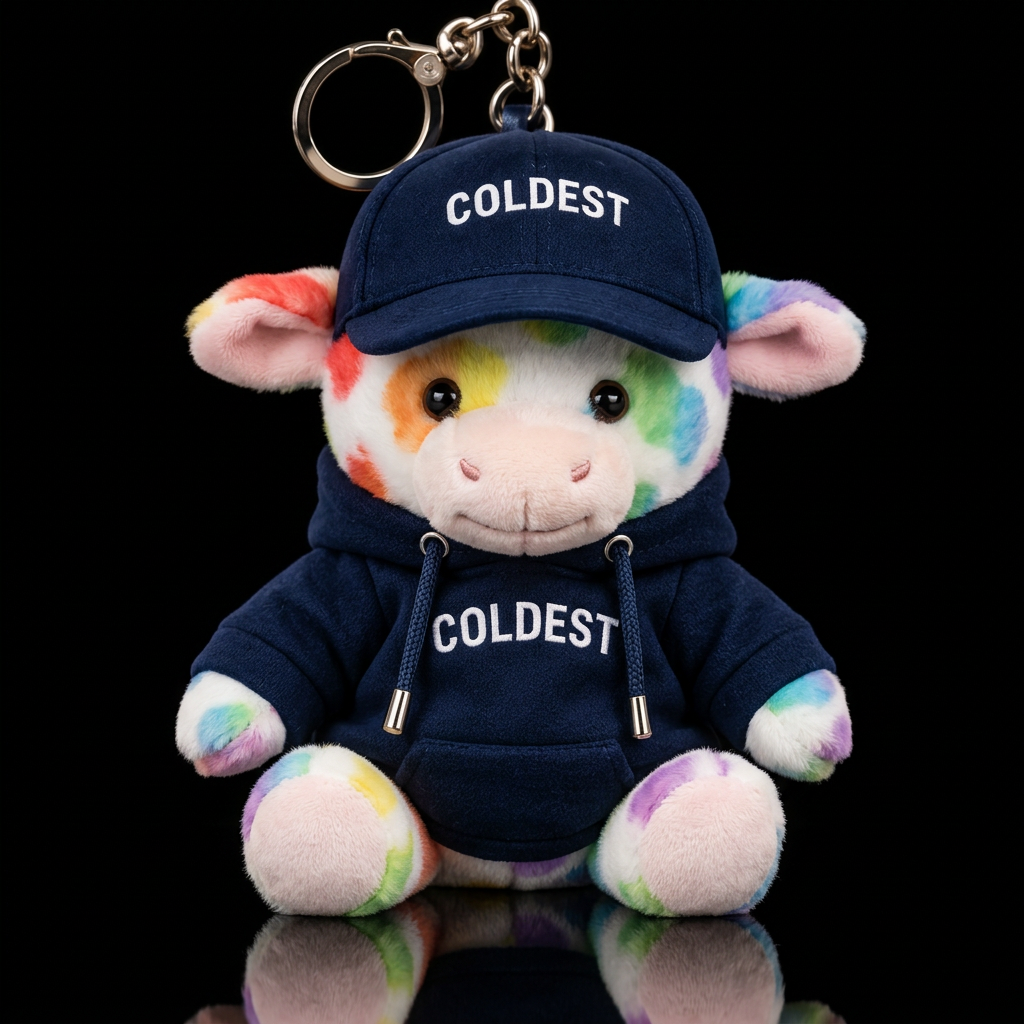 Baby cow rainbow water bottle design