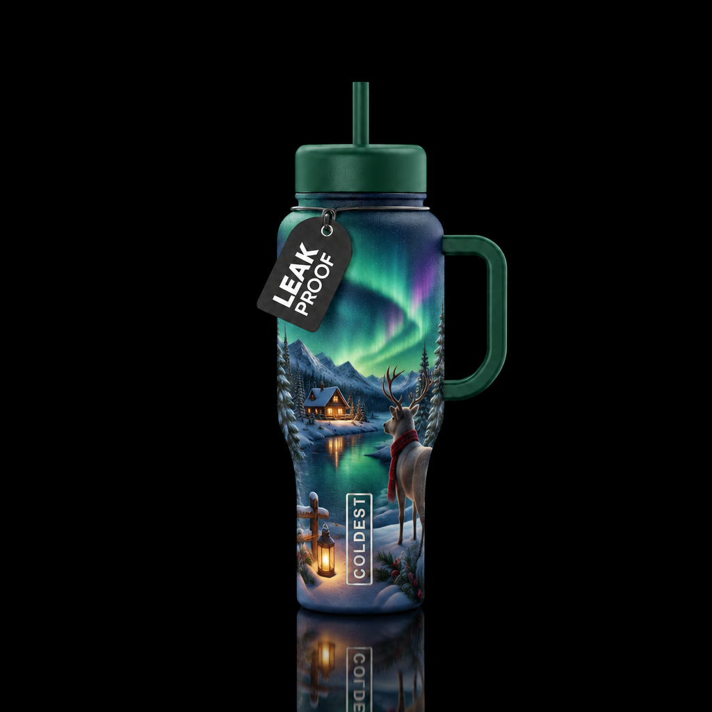 Christmas harmony water bottle design