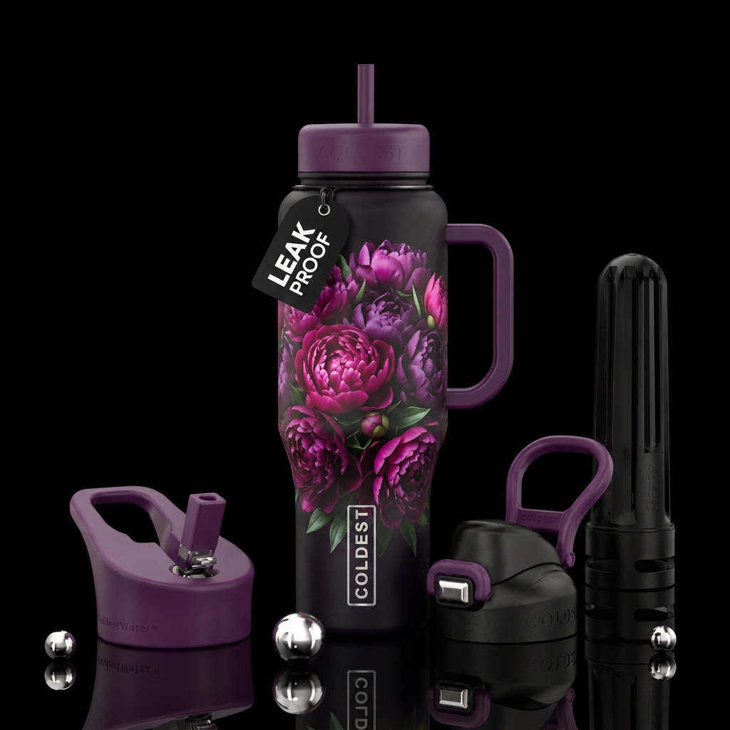A seamless 360-degree vertical wrap-around design ... water bottle design