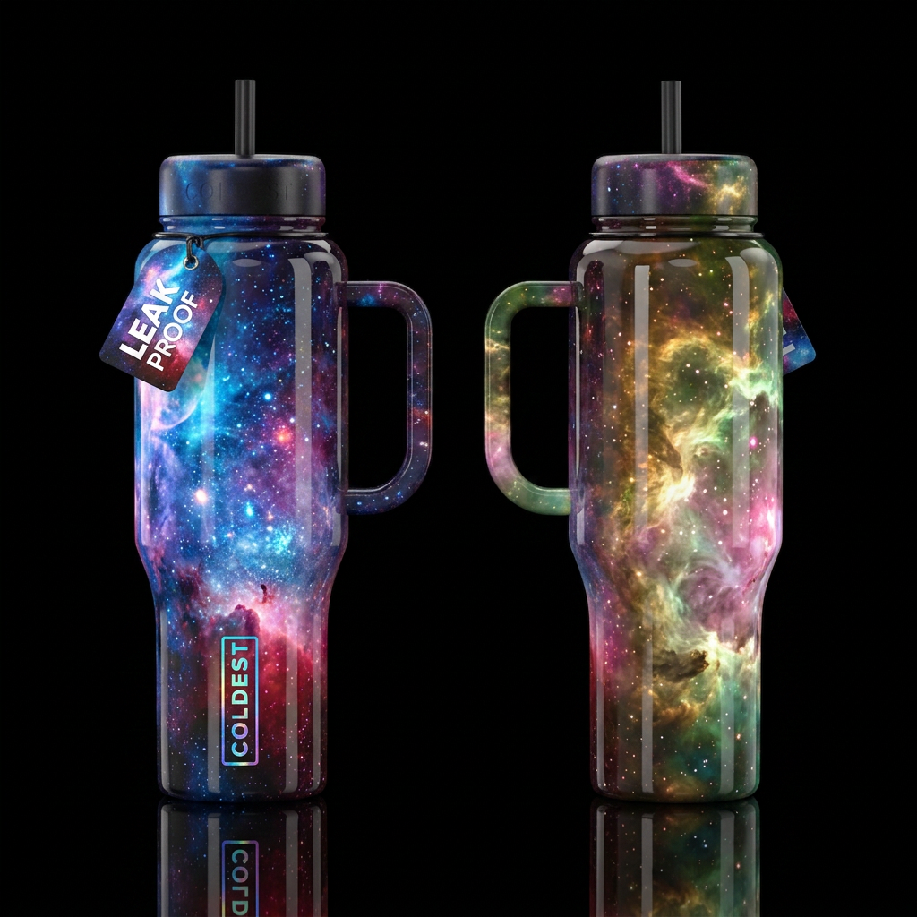 A seamless 360-degree vertical wrap-around design ... water bottle design