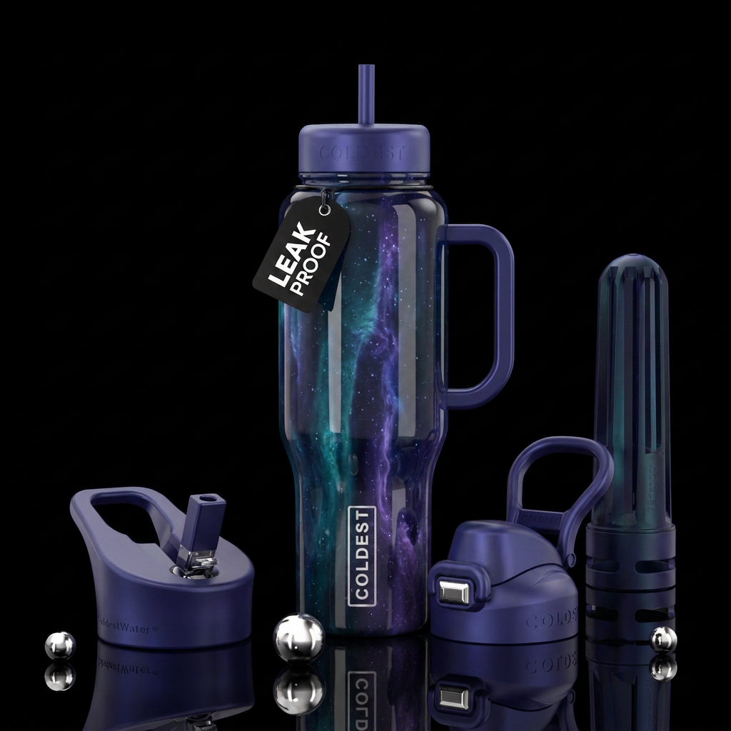 A seamless 360-degree vertical wrap-around design ... water bottle design