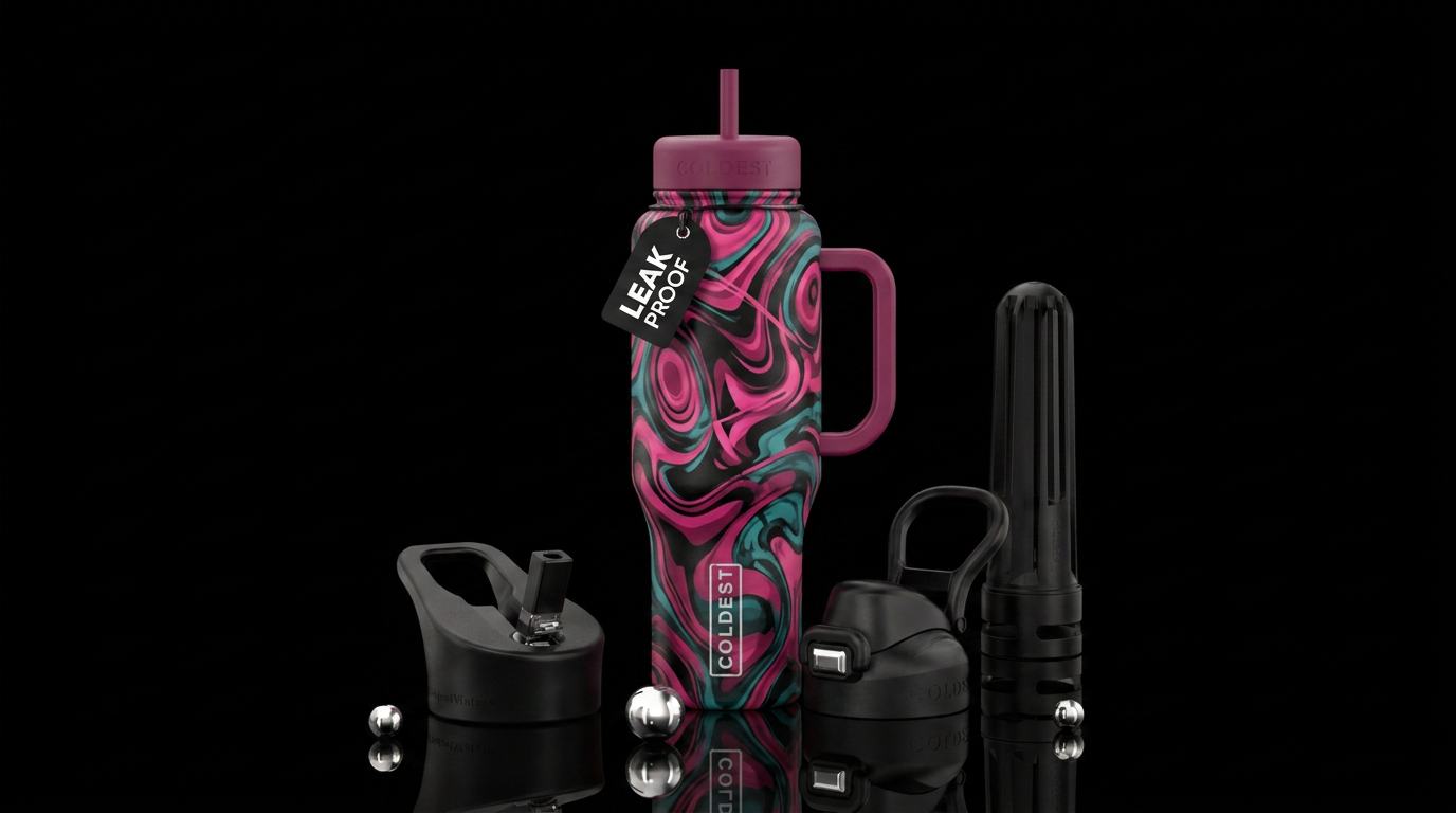 A seamless 360-degree vertical wrap-around design ... water bottle design
