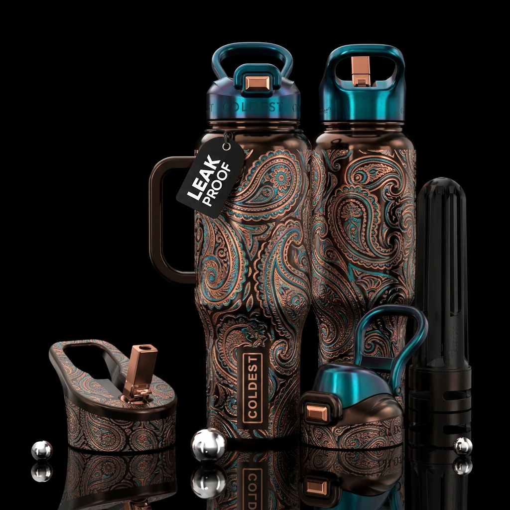 Copper Bloom water bottle design