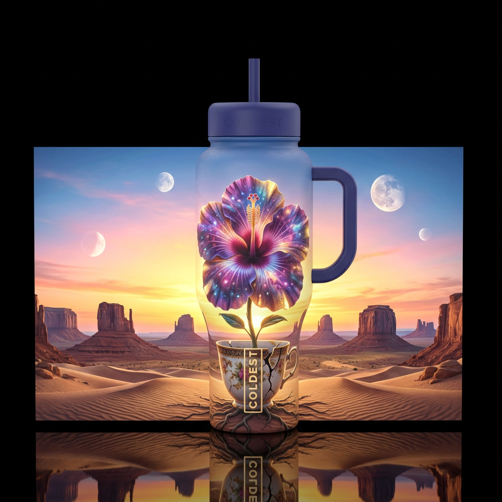 Desert Bloom water bottle design